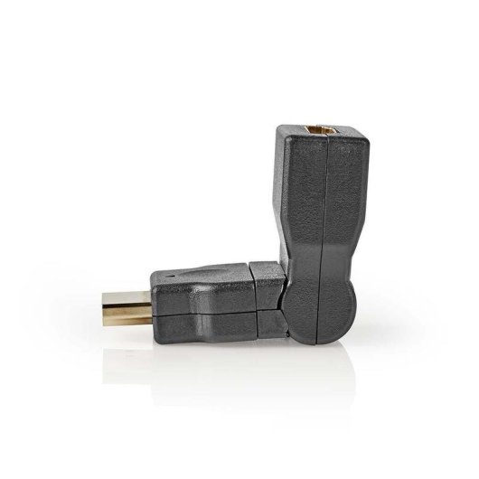 Adaptateur HDMI NEDIS CVGP34905BK Mâle/Femelle Pivotant Or Noir