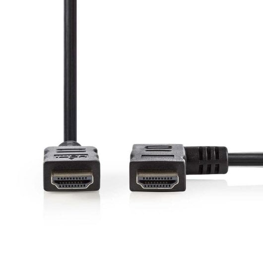 Câble HDMI NEDIS CVGP34260BK15 1,5 m angle droit 4K Ethernet contacts or