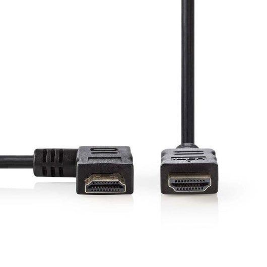 Câble HDMI NEDIS CVGP34260BK15 1,5 m angle droit 4K Ethernet contacts or