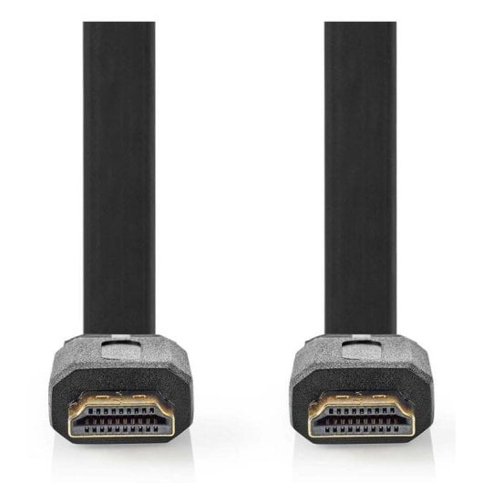 Câble HDMI Nedis CVGL34100BK20 2 m plat haute vitesse Ethernet noir