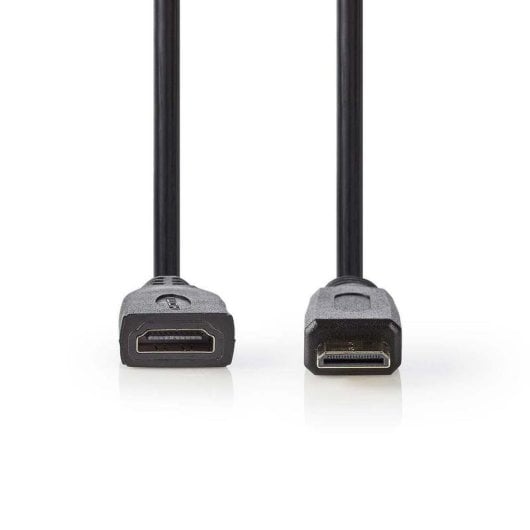 Cavo HDMI Nedis CVGP34590BK02 Mini HDMI Maschio HDMI Femmina 0,2 m 4K 3D Ethernet Nero