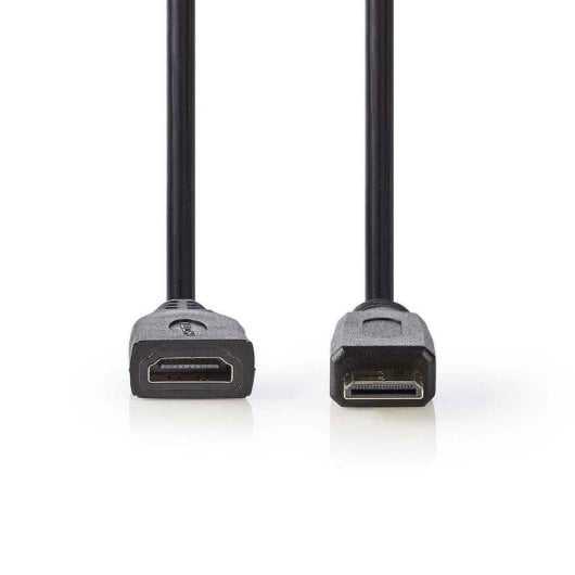 Cavo HDMI Nedis CVGP34590BK02 Mini HDMI Maschio HDMI Femmina 0,2 m 4K 3D Ethernet Nero