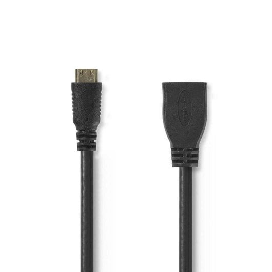 Cavo HDMI Nedis CVGP34590BK02 Mini HDMI Maschio HDMI Femmina 0,2 m 4K 3D Ethernet Nero