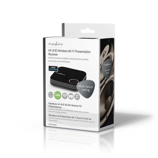 Receptor AV Nedis VWFI3450BK HDMI inalámbrico Wi-Fi hasta 4K 1080p