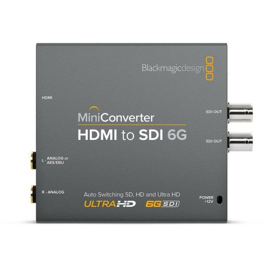 Convertisseur vidéo Blackmagic Design CONVMBHS24K6G HDMI vers SDI 6G Ultra HD