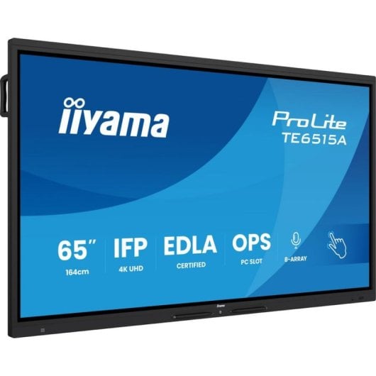 Pantalla Interactiva iiyama TE6515A-B1AG 65" 4K UHD IPS Android Wi-Fi Bluetooth Táctil 40 Puntos
