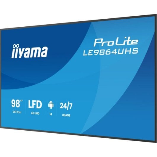 Monitor iiyama LE9864UHS-B1AG 98" UltraHD 4K 60Hz VA Wi-Fi Android 16ms