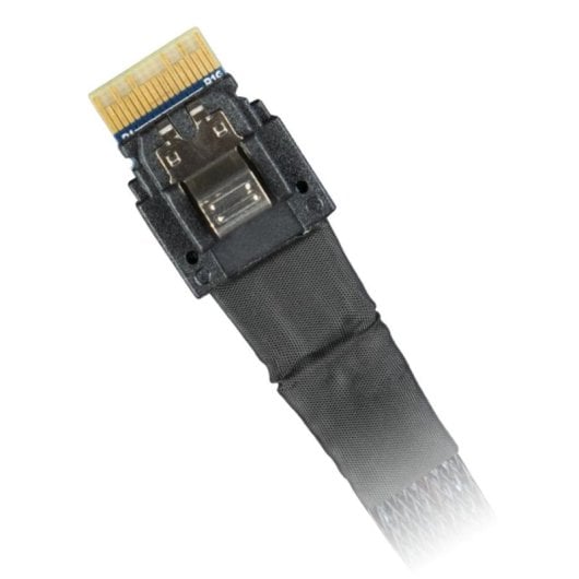 Cavo SAS ICY DOCK MB323L-B 0,5 m SlimSAS 4i SFF-8654 nero connettori diritti