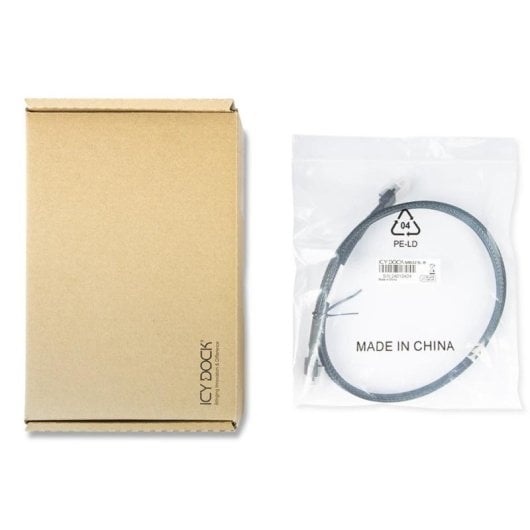 Cavo SAS ICY DOCK MB323L-B 0,5 m SlimSAS 4i SFF-8654 nero connettori diritti