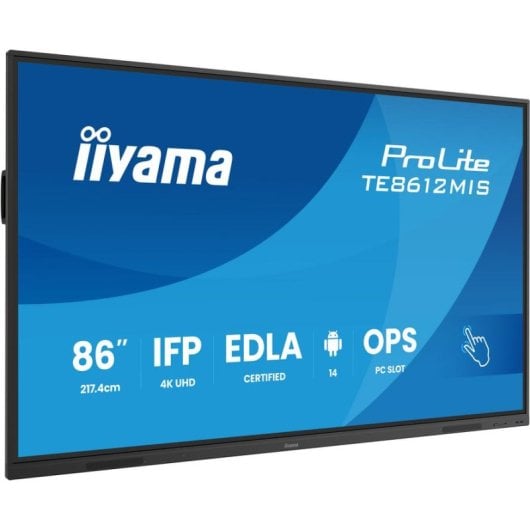 Écran interactif iiyama TE8612MIS-B4AG 86" 4K UHD LCD Android 14 Wi-Fi Bluetooth