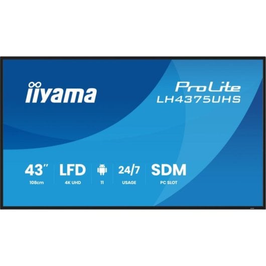 Monitor iiyama LH4375UHS-B2AG 43" UltraHD 4K 60Hz IPS Wi-Fi Android 11 8ms