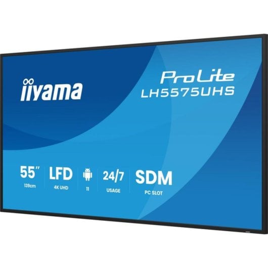 Monitor iiyama LH5575UHS-B2AG 55" UltraHD 4K 60Hz IPS Wi-Fi Android 11