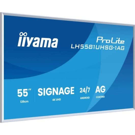 Ecrã de sinalização iiyama LH5581UHSG-1AG 4K UHD 54.6" WiFi Android Branco