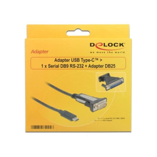 Cavo seriale DeLock 62904 1,8 m DB9 maschio con adattatore DB25