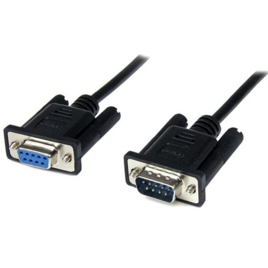 Cabo Série Startech SCNM9FM2MBK DB9 Macho a Fêmea Blindado 2 m Preto