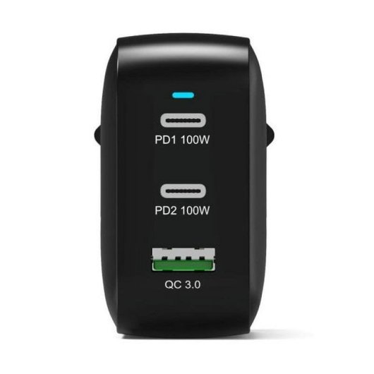 Cargador Port Designs 902100PEU GaN 100 W USB-C Power Delivery, cable 2 m