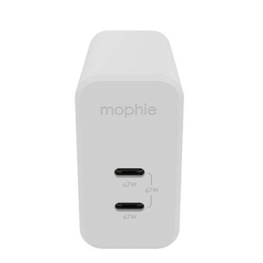 Chargeur Mophie 409909304 USB-C GaN 67W Blanc 3 ports Charge rapide