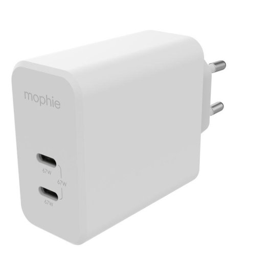 Chargeur Mophie 409909304 USB-C GaN 67W Blanc 3 ports Charge rapide