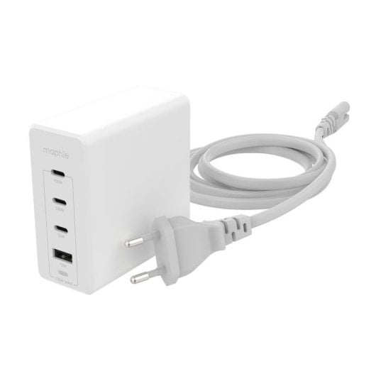 Chargeur Mophie 409909309 120 W GaN 3x USB-C 1x USB-A blanc