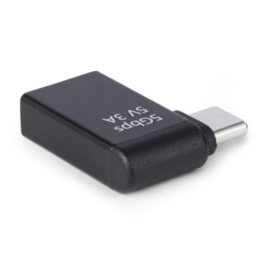 Adaptateur USB-C à USB-A Startech USB31CAADGCPRA coudé compact aluminium noir