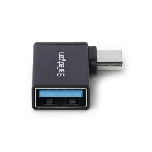Adaptateur USB-C à USB-A Startech USB31CAADGCPRA coudé compact aluminium noir