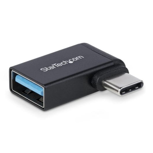Adaptateur USB-C à USB-A Startech USB31CAADGCPRA coudé compact aluminium noir