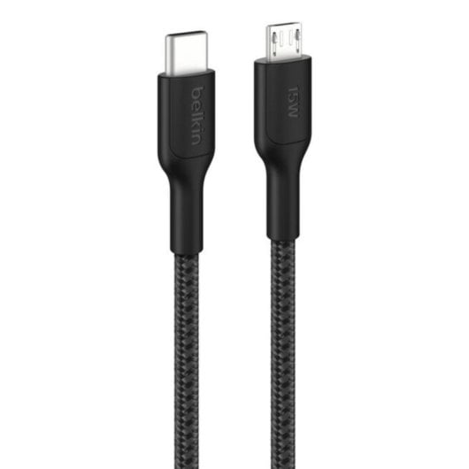 Cable USB Belkin BoostCharge Pro CAB026HQ1MBK USB-C a micro-USB 1 m negro