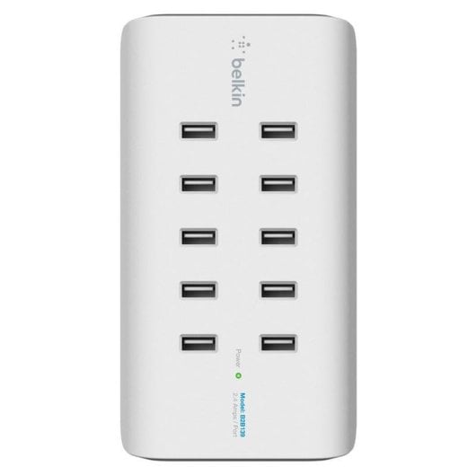 Caricatore Belkin Rockstar B2B139VF 10 porte USB-A 120W Bianco AC muro