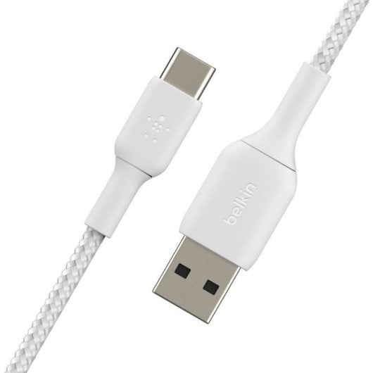Cavo USB Belkin CAB002BT3MWH 3 m USB-A a USB-C Bianco Nylon