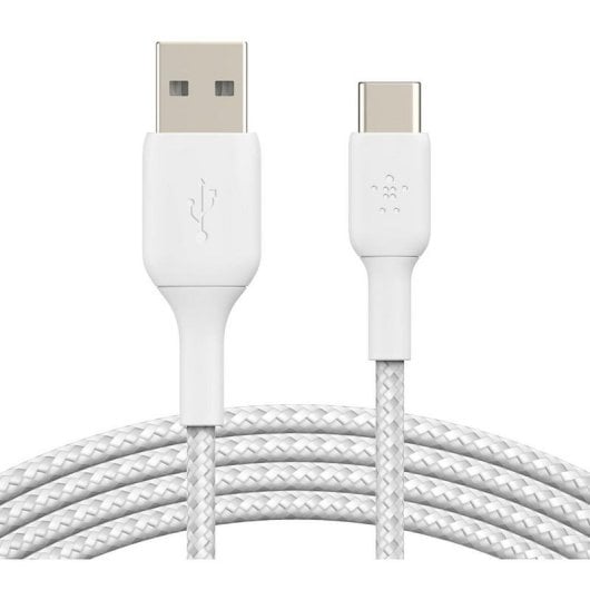 Cavo USB Belkin CAB002BT3MWH 3 m USB-A a USB-C Bianco Nylon