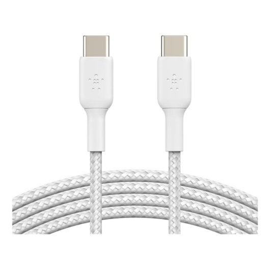 Cavo USB Belkin CAB004BT1MWH2PK 1m USB-C a USB-C Nylon Bianco Confezione 2pz