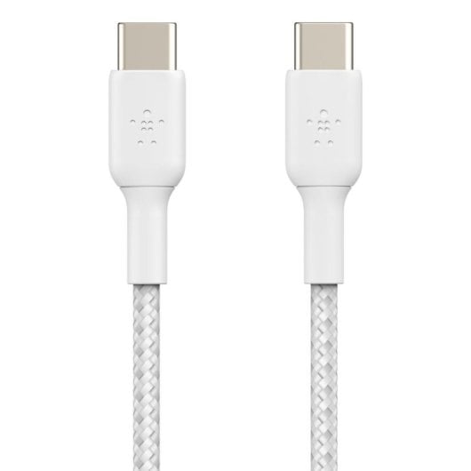 Cavo USB Belkin CAB004BT1MWH2PK 1m USB-C a USB-C Nylon Bianco Confezione 2pz