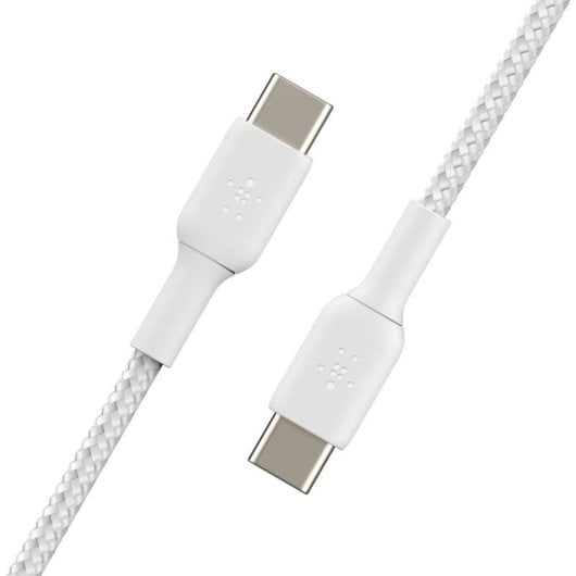 Cavo USB Belkin CAB004BT1MWH2PK 1m USB-C a USB-C Nylon Bianco Confezione 2pz