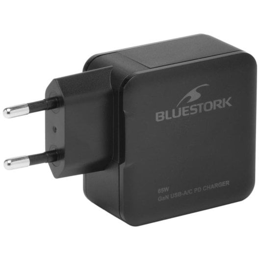 Chargeur Bluestork PW-BS-65-GAN-C-A 65W USB-C/A GaN Noir compact