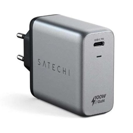 Cargador Satechi ST-UC100WSM 100 W USB-C PD GaN Space Gray rápido