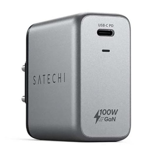 Cargador Satechi ST-UC100WSM 100 W USB-C PD GaN Space Gray rápido
