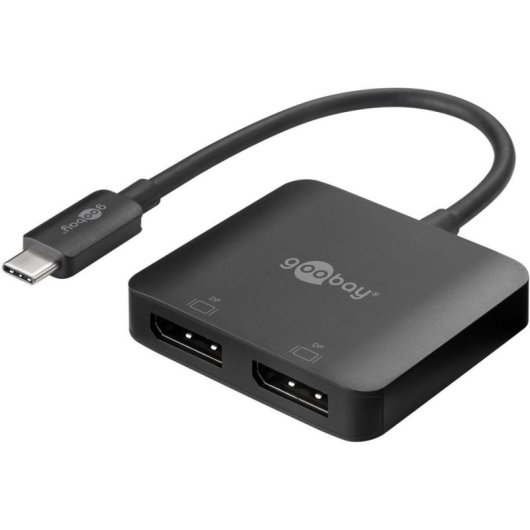 Adaptador gráfico USB Goobay 60171 USB-C a 2x DisplayPort HDR 8K