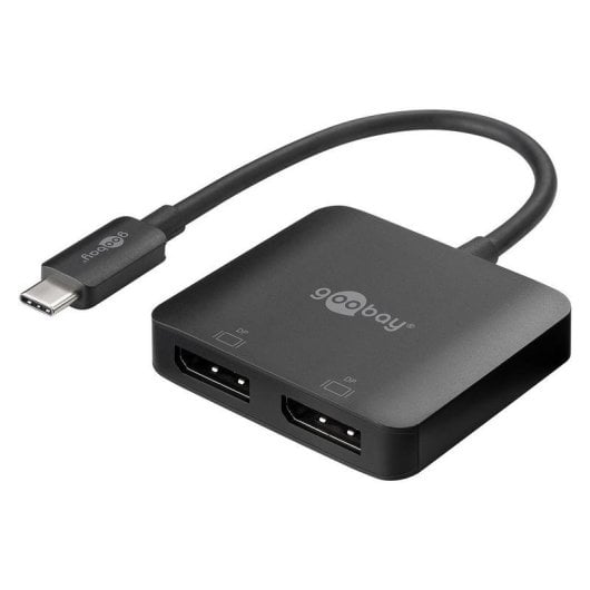 Adaptador gráfico USB Goobay 60171 USB-C a 2x DisplayPort HDR 8K