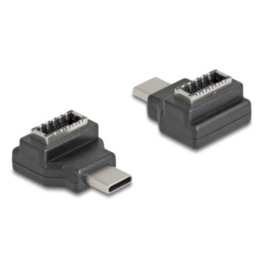 Adaptador DeLock 67235 USB-C para USB Type-E 10Gbps Preto