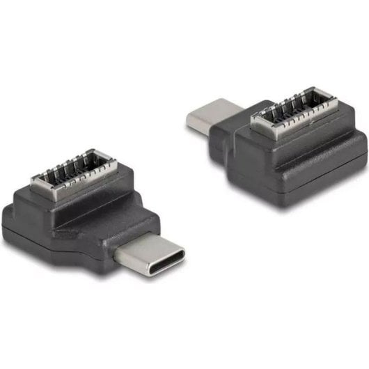 Adaptador DeLock 67235 USB-C para USB Type-E 10Gbps Preto