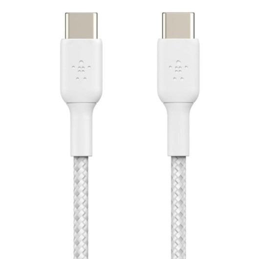 Cavo USB-C Belkin CAB004BT2MWH 2 m 60W Bianco Trecciato Nylon