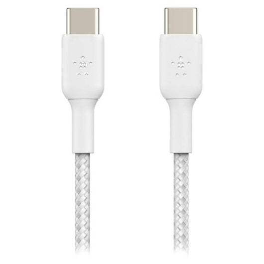 Cavo USB-C Belkin CAB004BT2MWH 2 m 60W Bianco Trecciato Nylon