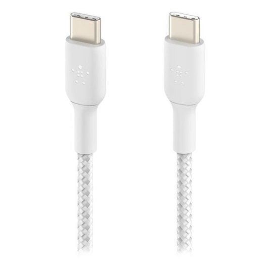 Cavo USB-C Belkin CAB004BT2MWH 2 m 60W Bianco Trecciato Nylon
