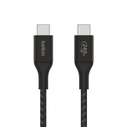Cavo USB-C Belkin CAB015bt2MBK 2 m 240W Nylon Nero Ricarica Rapida