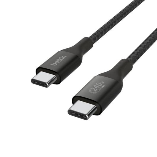 Cavo USB-C Belkin CAB015bt2MBK 2 m 240W Nylon Nero Ricarica Rapida