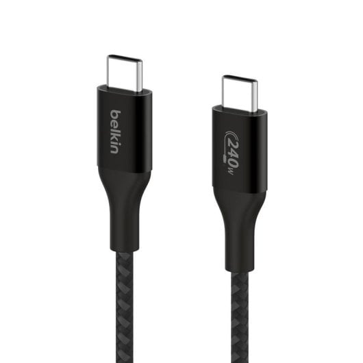 Cavo USB-C Belkin CAB015bt2MBK 2 m 240W Nylon Nero Ricarica Rapida