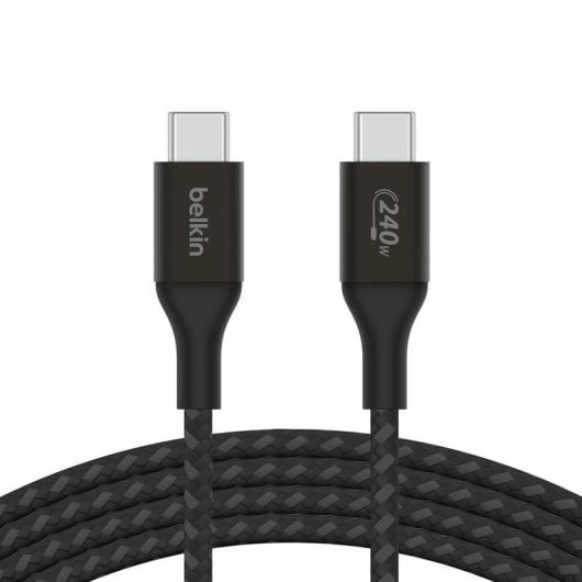 Cavo USB-C Belkin CAB015bt2MBK 2 m 240W Nylon Nero Ricarica Rapida