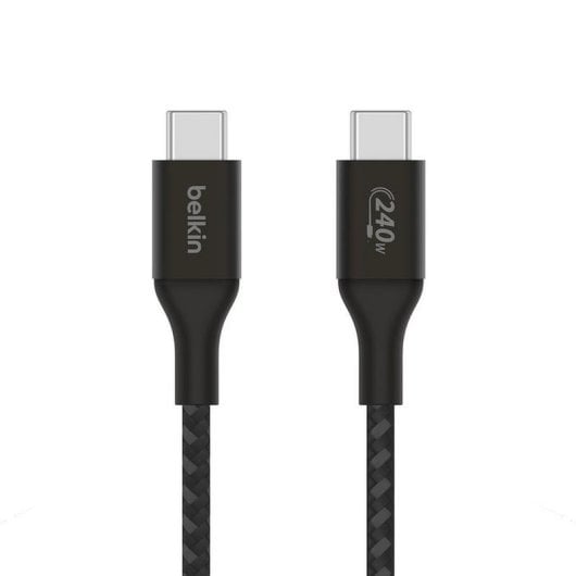 Cavo USB-C Belkin CAB015bt2MBK 2 m 240W Nylon Nero Ricarica Rapida