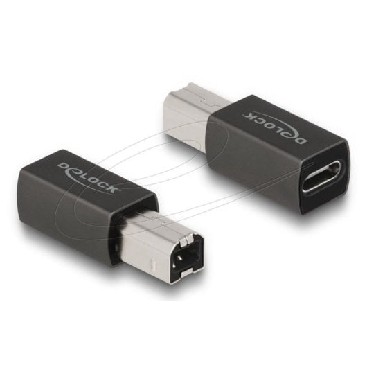 Adattatore DeLock 65839 USB Type-C femmina a USB 2.0 Type-B maschio antracite