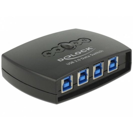 Interruptor USB DeLock 87724 4 Portas USB-B 1 Porta USB-A 5 Gbit/s Preto